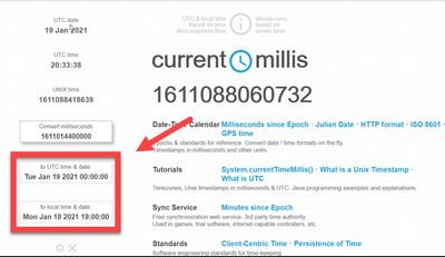 Current Millis Site