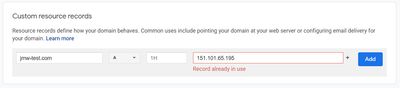 Google Domains Error